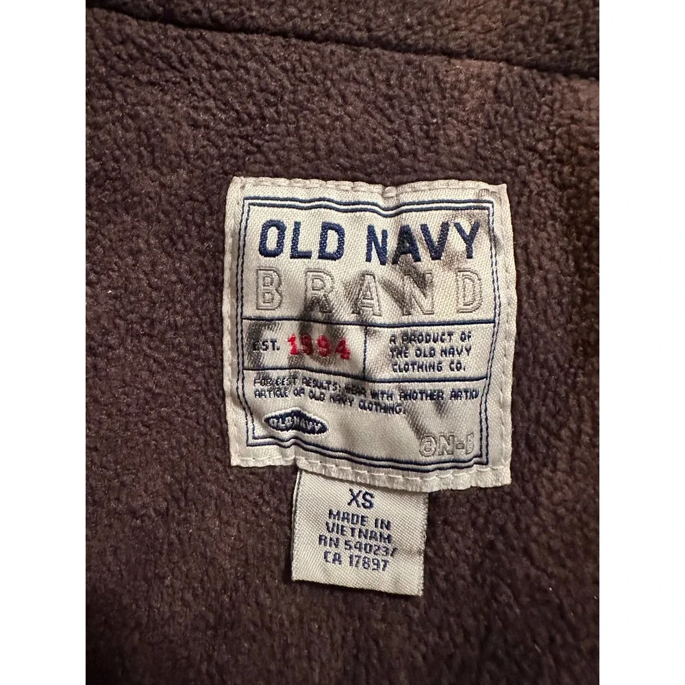 Old Navy Kids Jacket‎ Zip Up Hooded Waterproof Navy Boy's XS